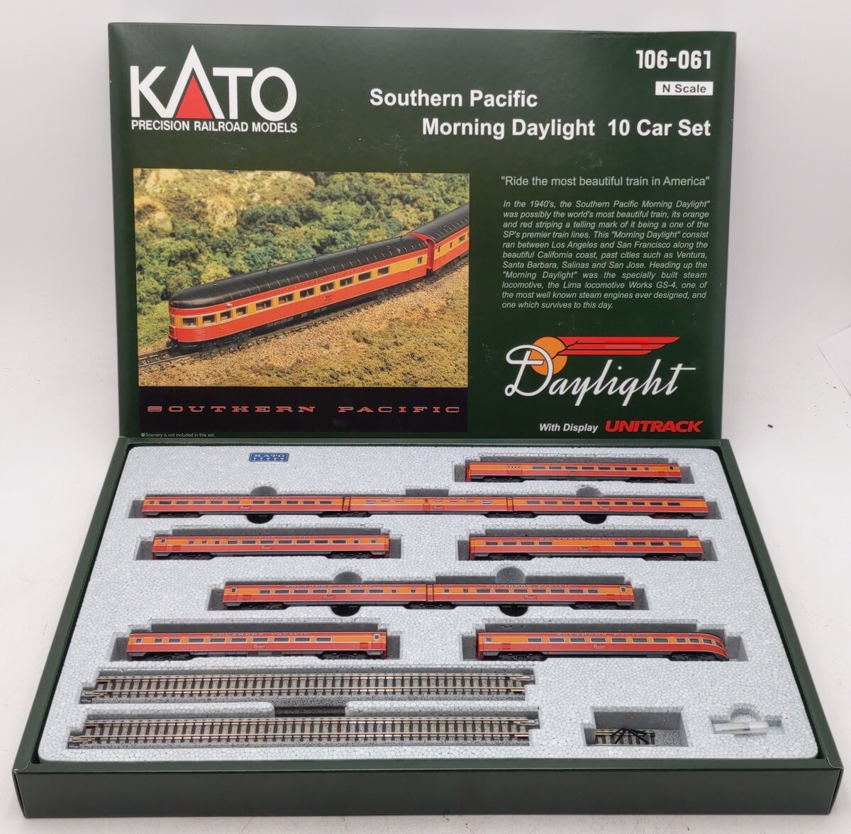 KATO 外国型鉄道模型　Morning Daylight 10 Car Set Southern Pacific Lines Morning Daylight 10 Car Set (サザン