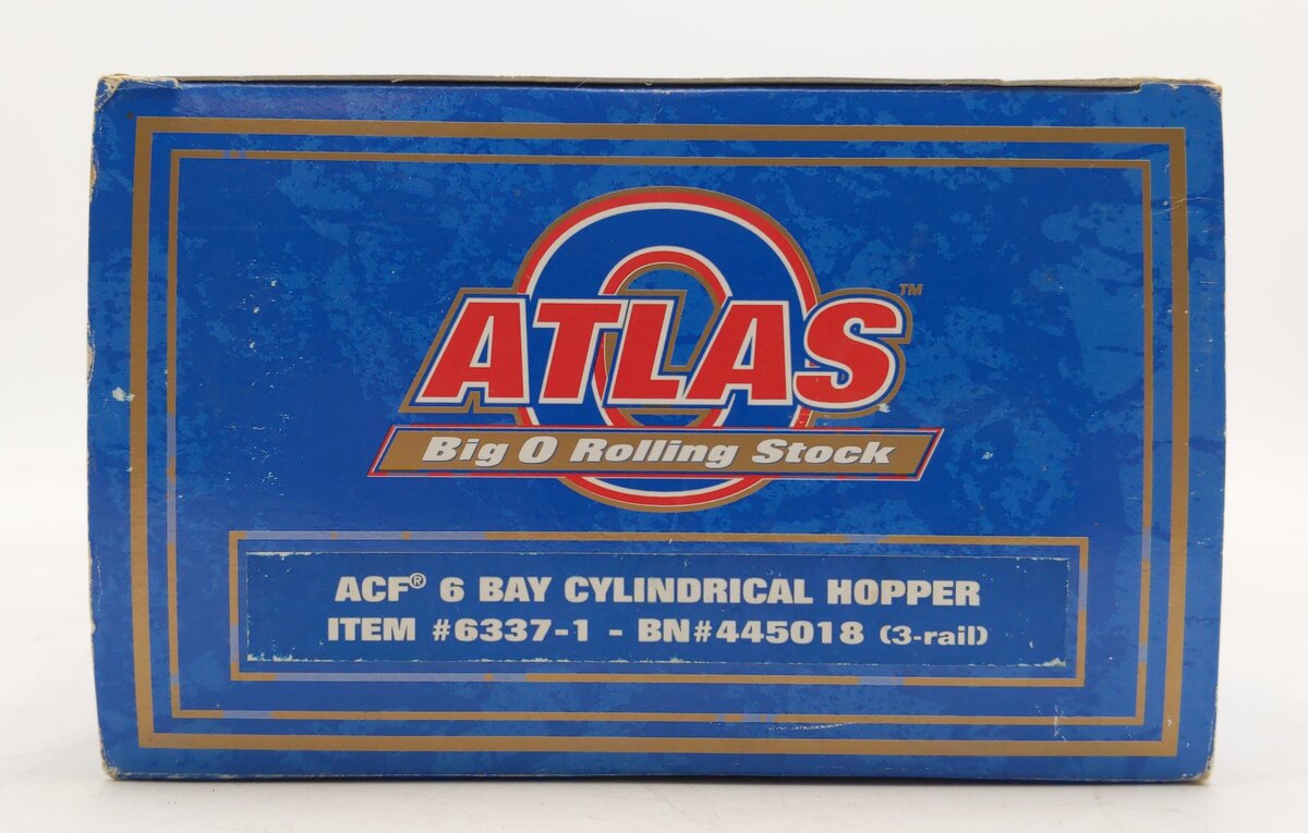 Atlas 6337-1 O Gauge Burlington Northern Hopper Car #445018 (3Rail) EX/Box