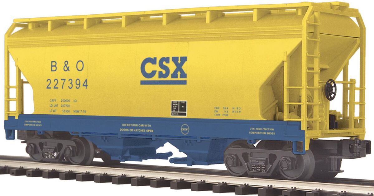MTH 20-97492 O Gauge CSX 2-Bay Hopper #227394 LN/Box