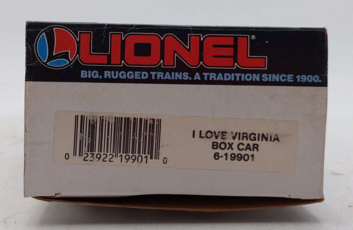 Lionel 6-19901 O Gauge I Love Virginia Boxcar LN/Box