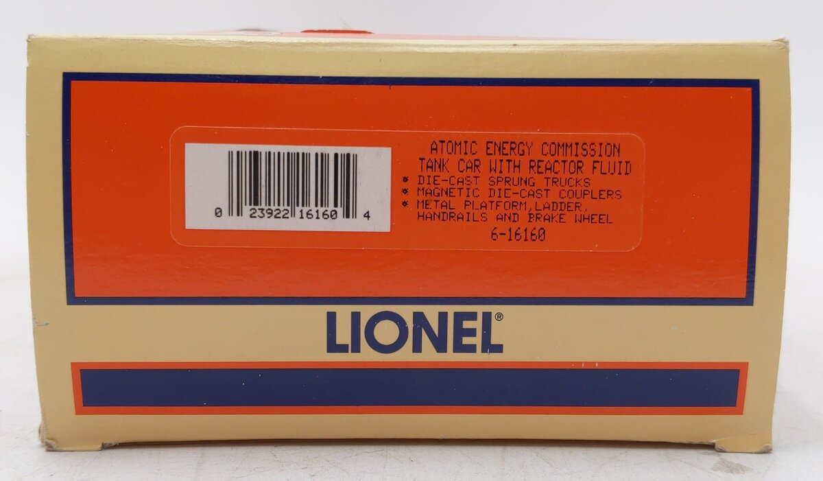 Lionel 6-16160 O Gauge AEC Reactor Fluid Tank Car #6515-4 (Black) LN/Box