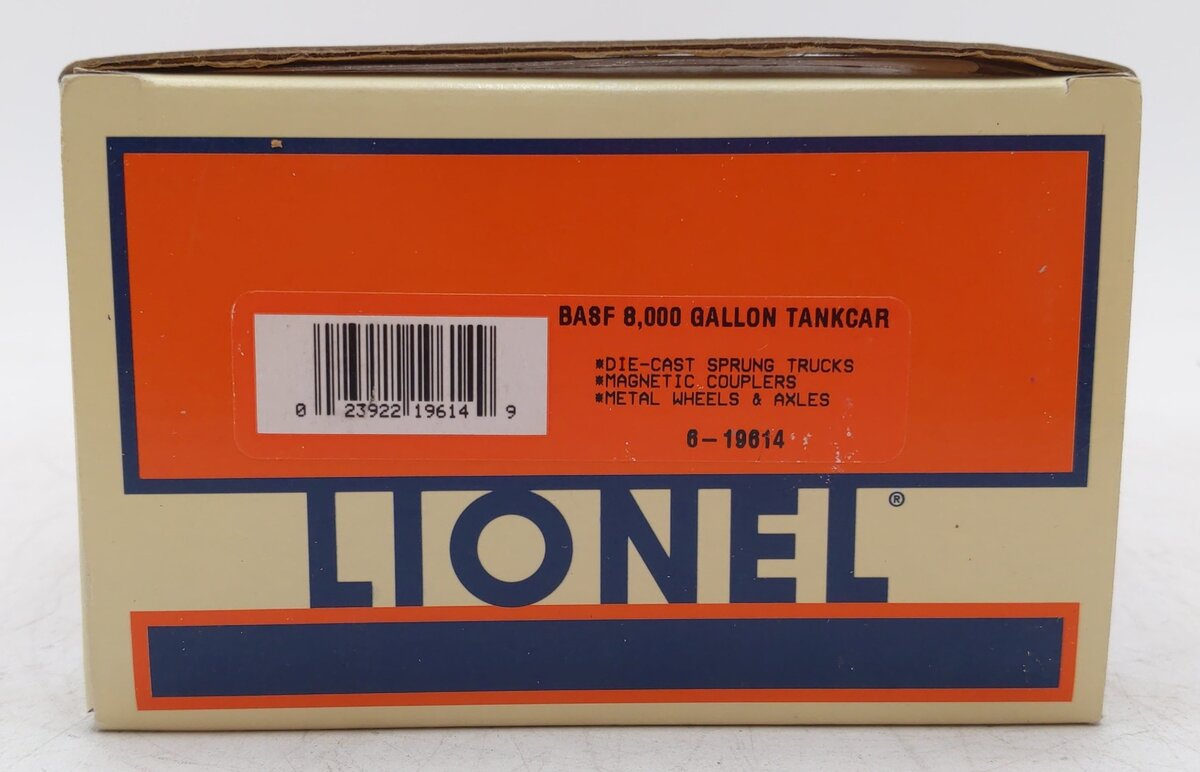 Lionel 6-19614 O Gauge BASF 8,000 Gallon Tank Car #78252 LN/Box