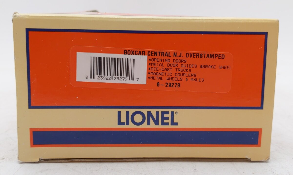Lionel 6-29279 O Gauge Central New Jersey Overstamped Boxcar