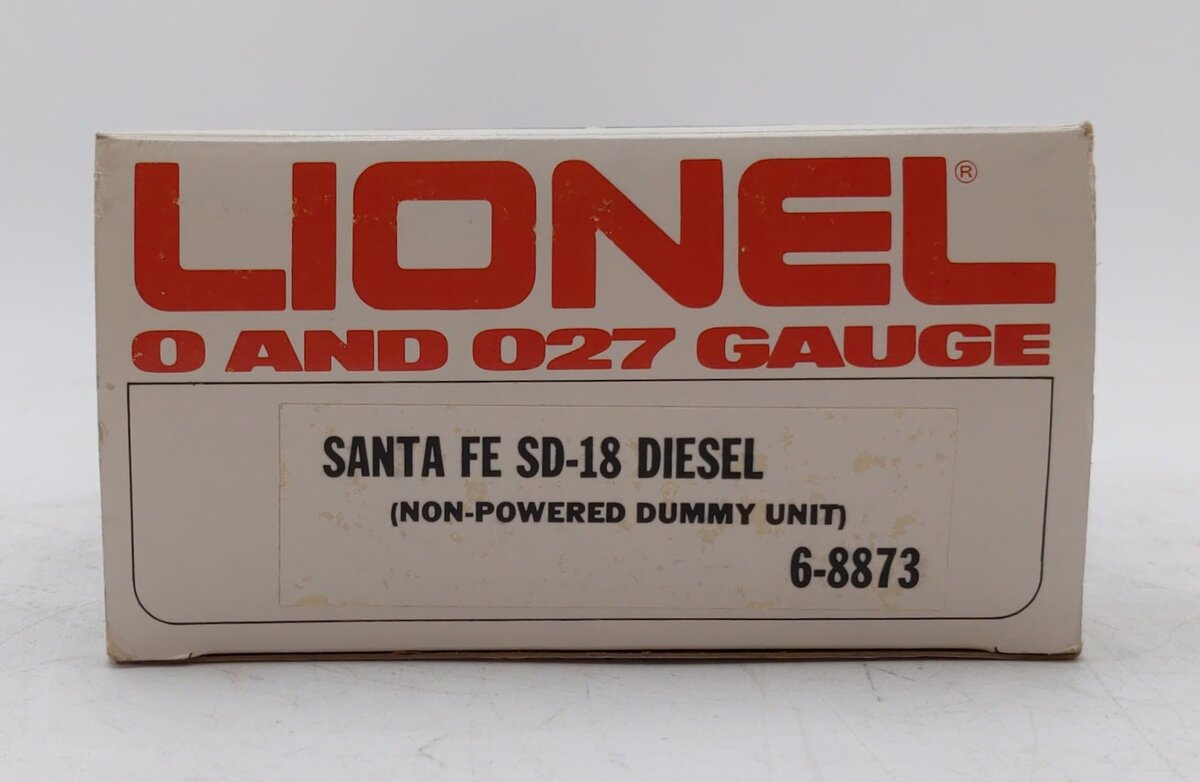 Lionel 6-8873 O Gauge Santa Fe SD-18 Non-Powered Diesel Locomotive #8873 LN/Box