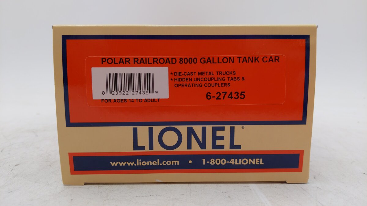 Lionel 6-27435 O Polar Railroad 8000-Gallon Tank Car #1209 LN/Box