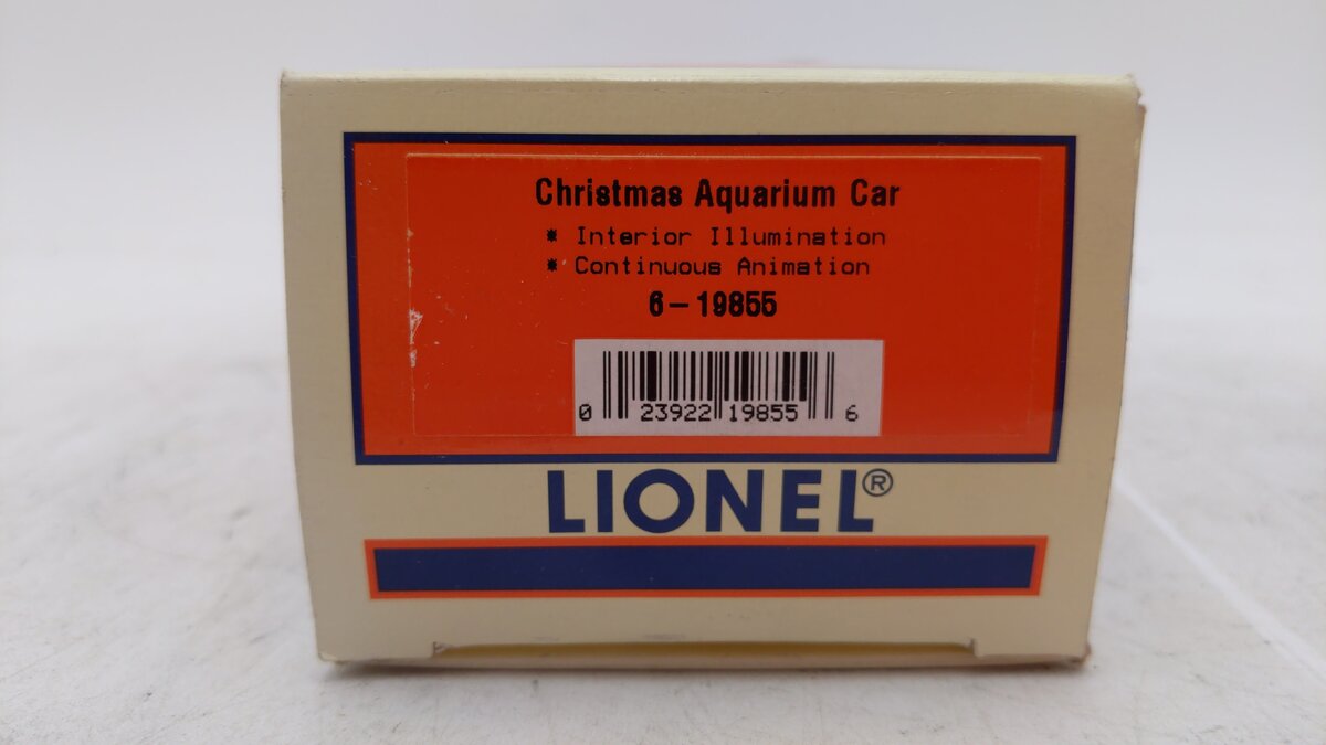 Lionel 6-19855 O Christmas Operating Aquarium Car LN/Box
