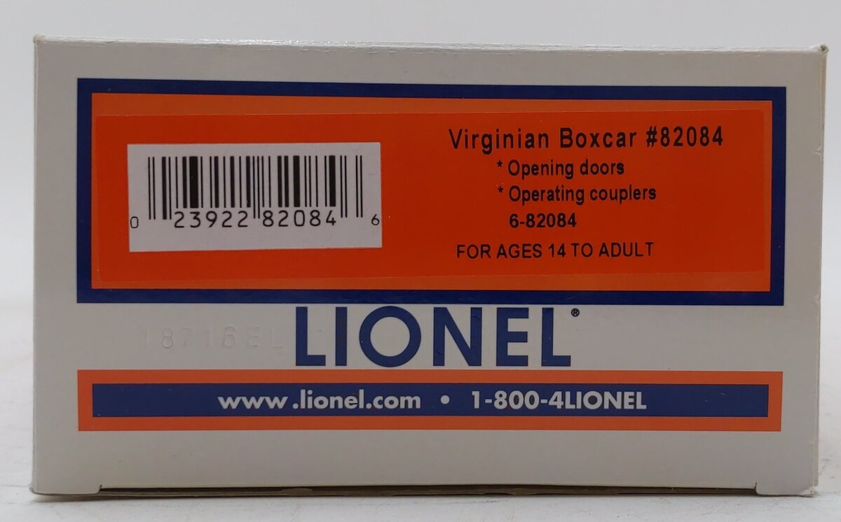 Lionel 6-82084 O Gauge Virginian Boxcar #82084