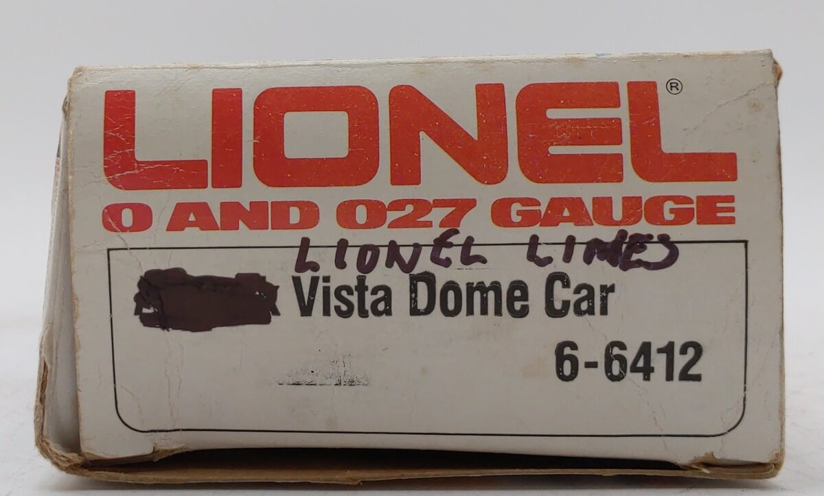 Lionel 6-6412 O Gauge Amtrak Vista Dome Passenger Car #6412 LN/Box