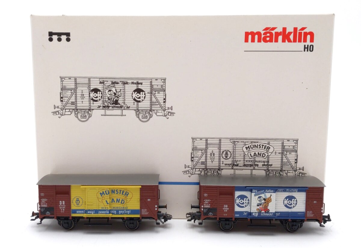 Marklin 48782 HO Scale Economic Miracle 2-Car Freight Set EX/Box