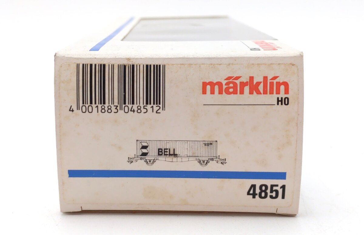 Marklin 4851 HO Flatcar with Bell Container