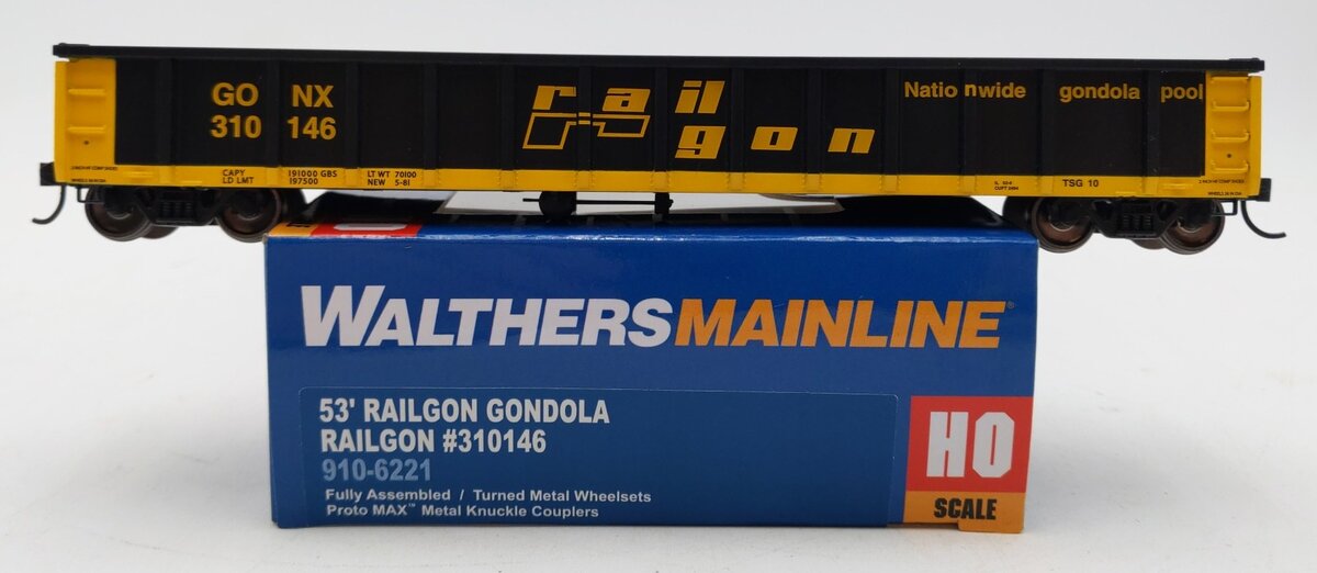 Walthers 910-6221 HO Scale Railgon 53' Gondola #310146