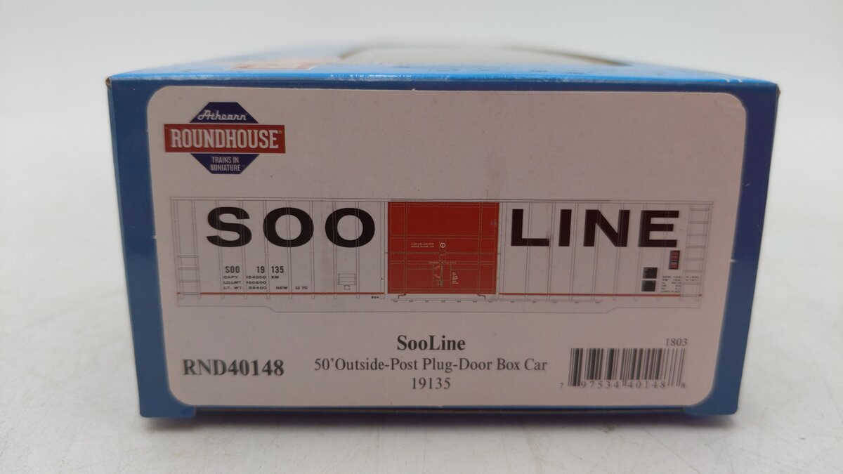 Roundhouse 40148 HO SOO 50' OB Plug Door Box #19135
