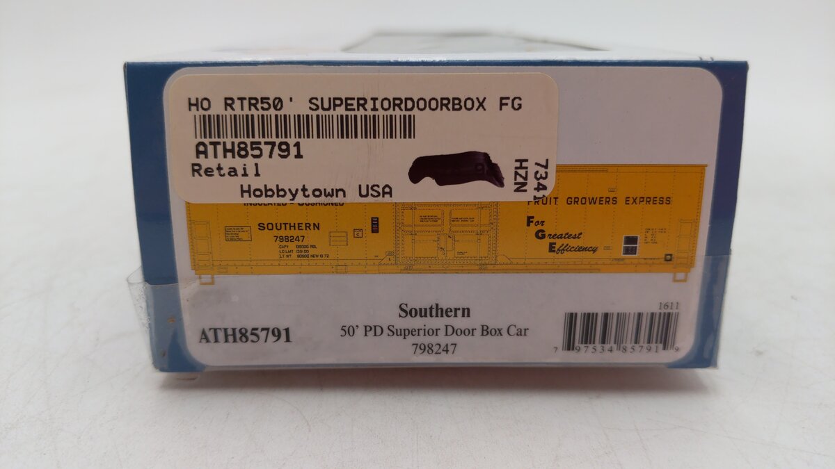 Athearn 85791 HO FGE/SOU 50' Superior Door Boxcar #798247
