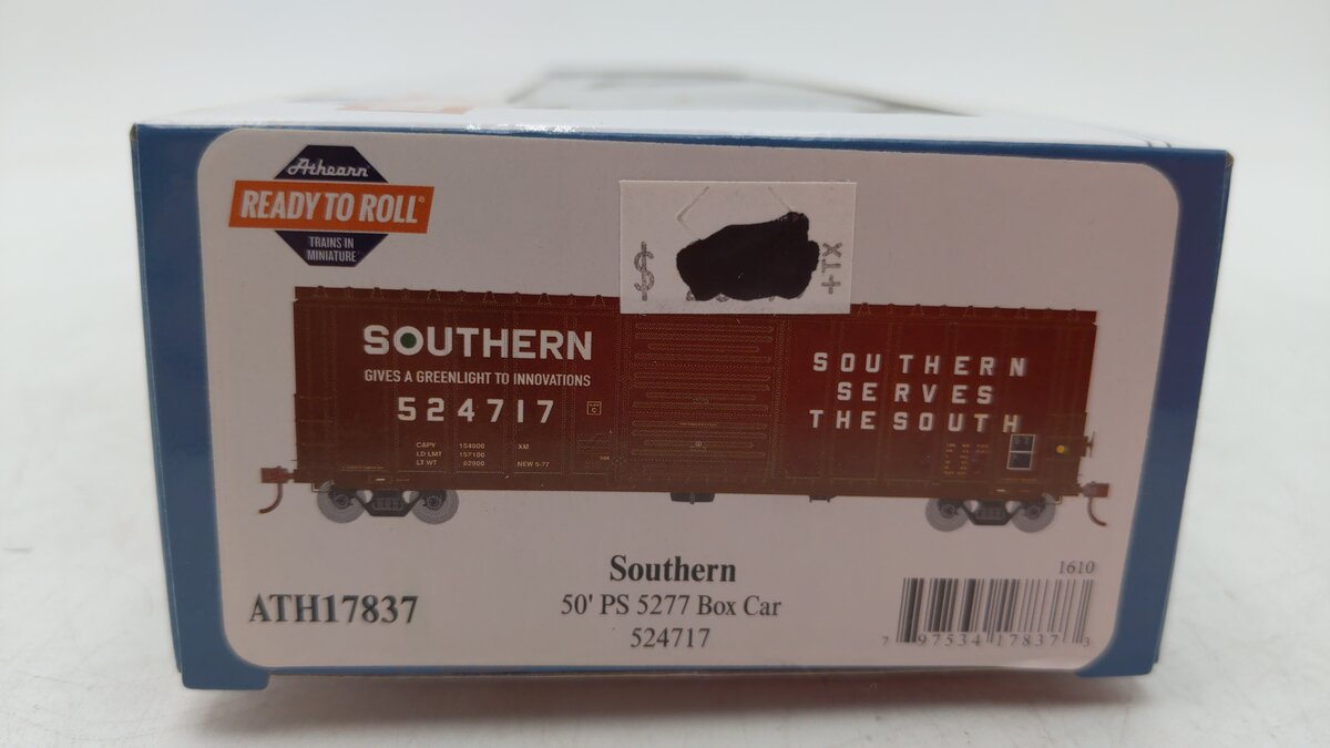 Athearn 17837 HO Southern 50' PS 5277 Boxcar #524717