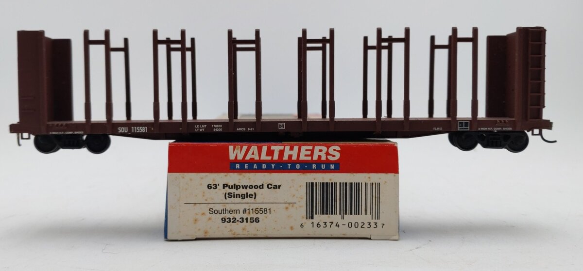 Walthers 932-3156 Southern HO 63' Pulpwood Car #115581