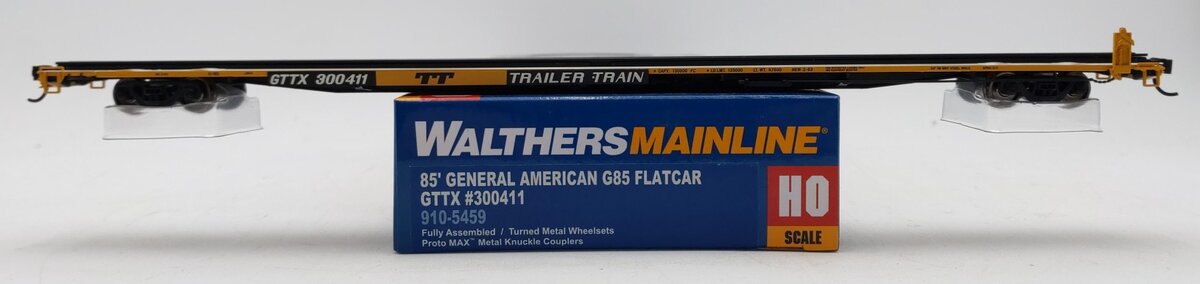 Walthers 910-5459 HO Scale GTTX 85' General American G85 Flatcar #300411