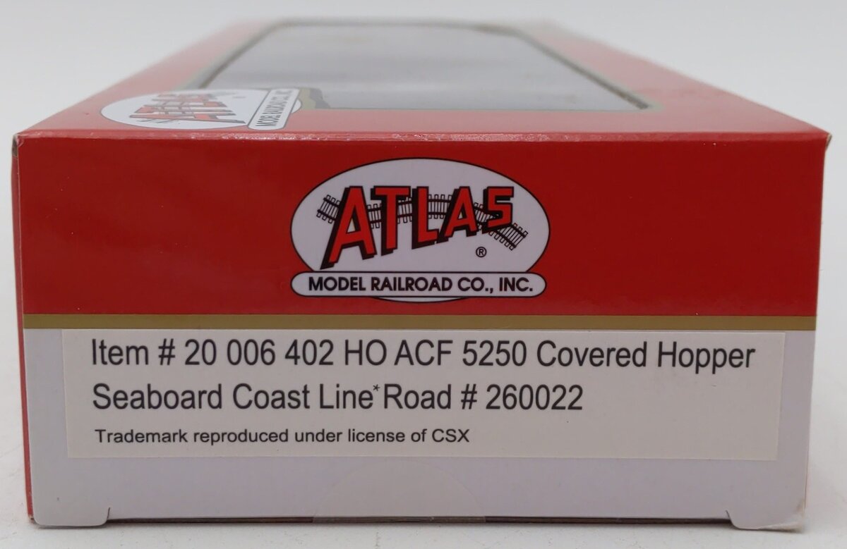 Atlas 20006402 HO Seaboard Coast Line Master Plus 5250 Covered Hopper #260022