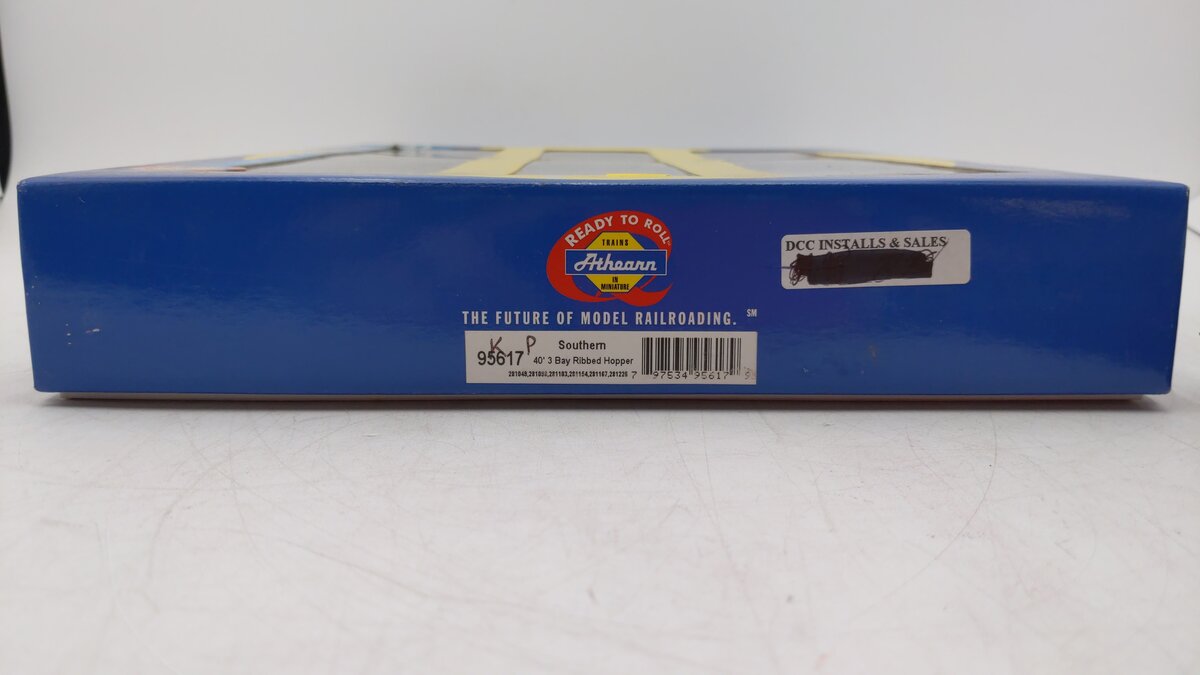 Athearn 95617 HO Southern 40' 3-Bay Ribbed Hopper (Pack of 6) EX/Box