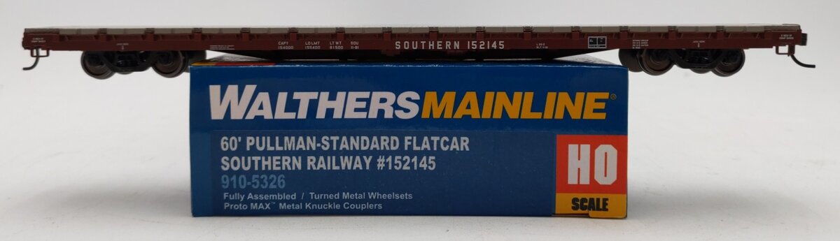 Walthers 910-5326 HO Scale Southern 60' Pullman Standard Flatcar #152145