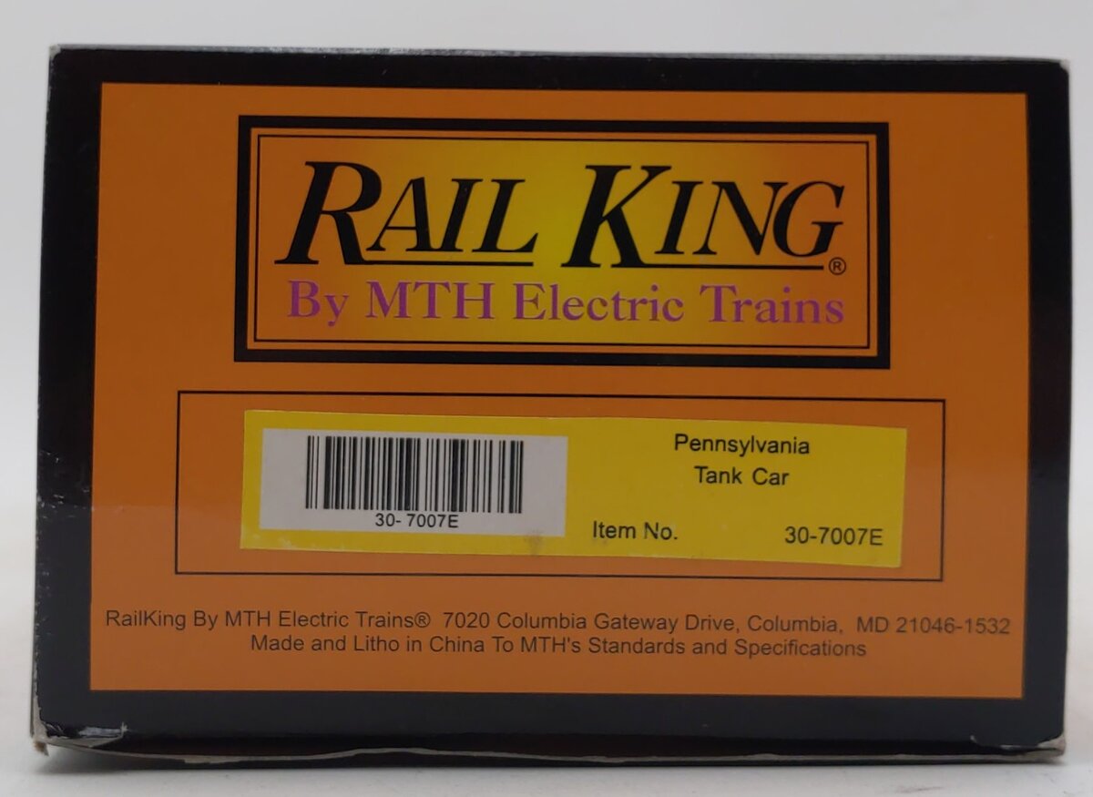 MTH 30-7007E O Pennsylvania RailKing Single Dome Tank Car #102097