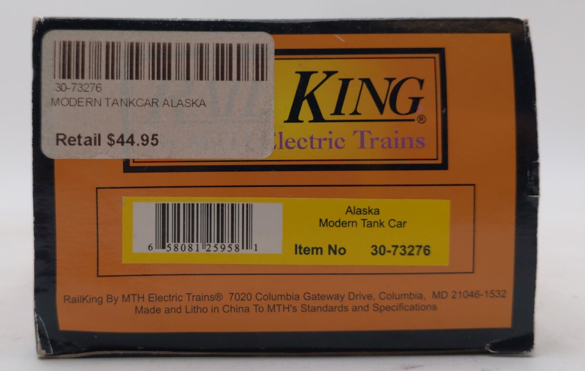 MTH 30-73276 Alaska Modern Tank Car #405608 NIB