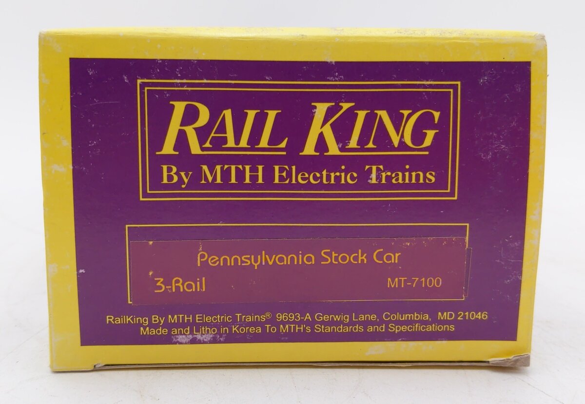 MTH 30-7100 O Pennsylvania RailKing Stock Car