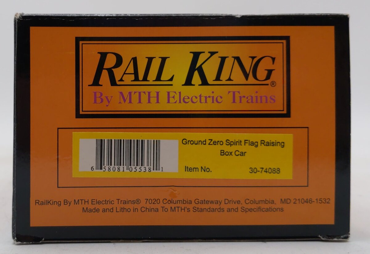 MTH 30-74088 O Gauge Ground Zero Flag Raising Boxcar LN/Box