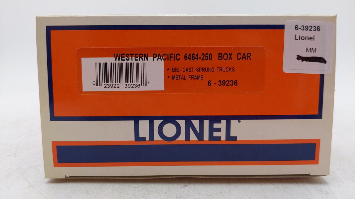 Lionel 6-39236 O Gauge Western Pacific Boxcar #6464-250 NIB