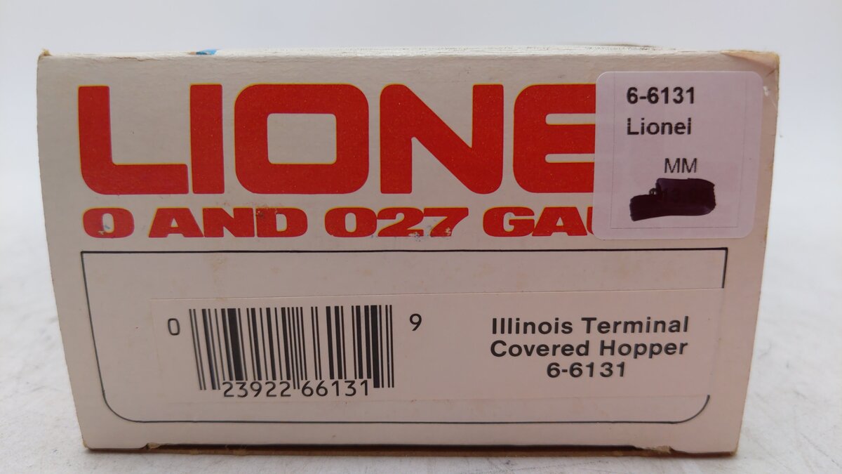 Lionel 6-6131 O Gauge Illinois Terminal 4-Bay Covered Hopper VG/Box
