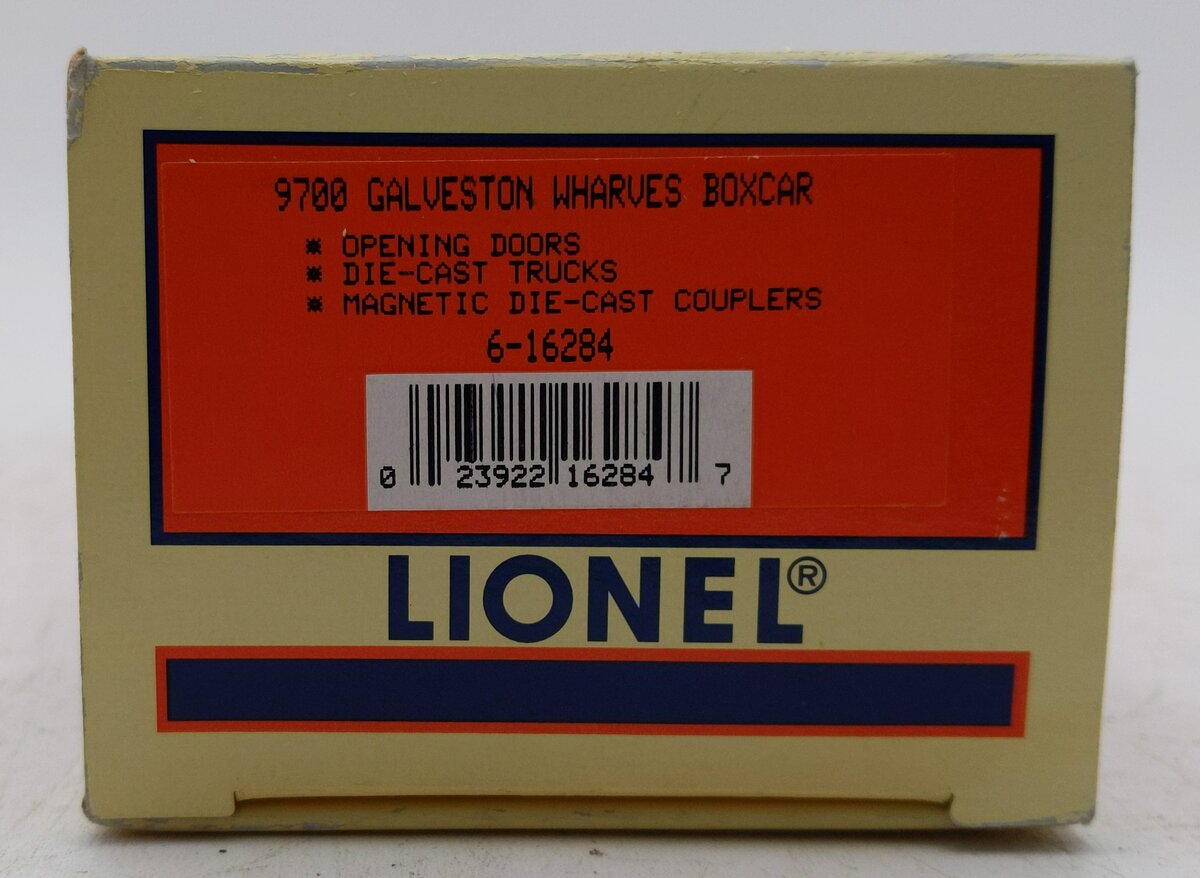 Lionel 6-16284 O Gauge Galveston Wharves Boxcar #9700
