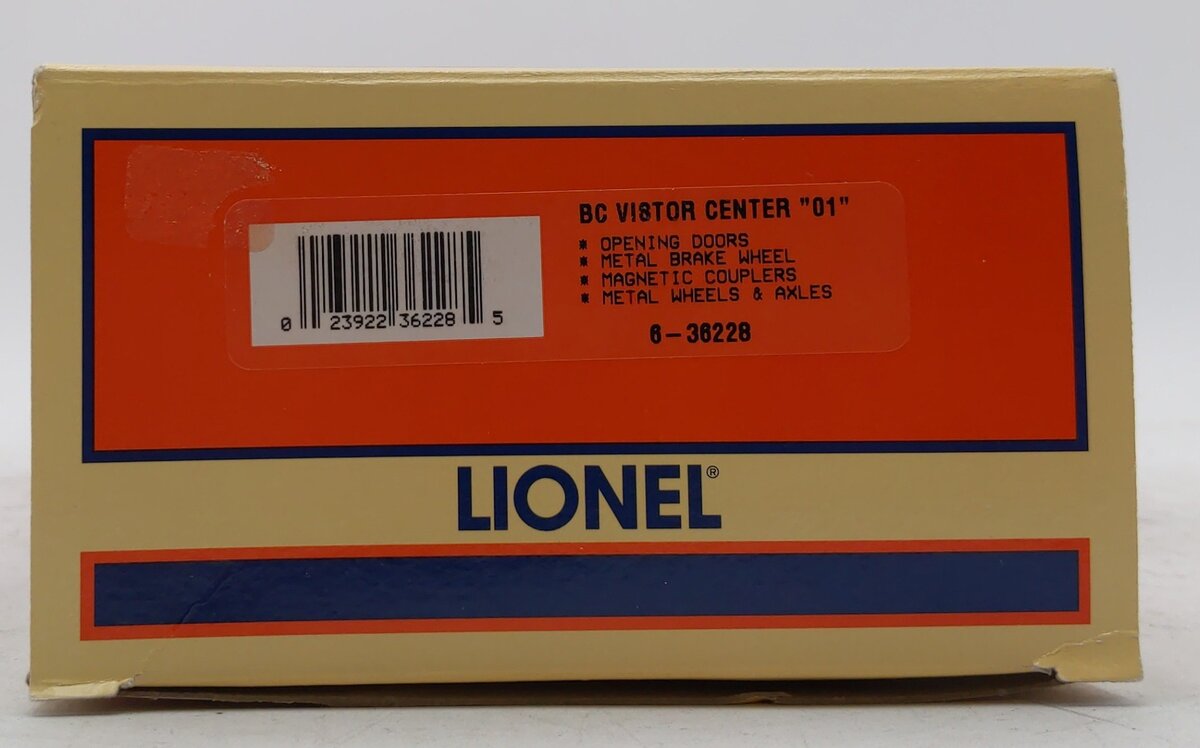 Lionel 6-36228 O Gauge Port Huron & Detroit BC Visitor Center '01 Boxcar LN/Box