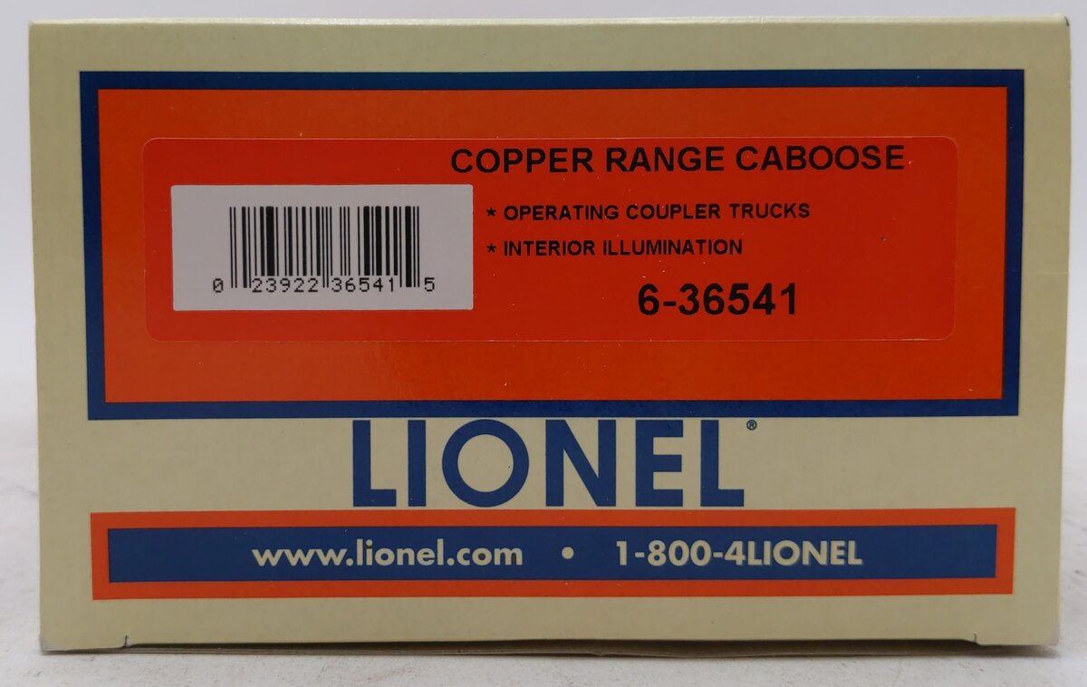 Lionel 6-36541 O Gauge Copper Range Lighted Caboose