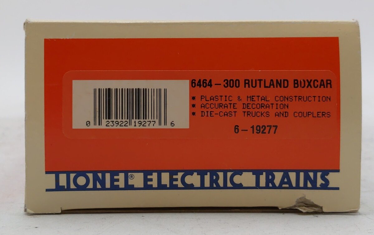 Lionel 6-19277 O Gauge Rutland Boxcar #6464-300 LN/Box