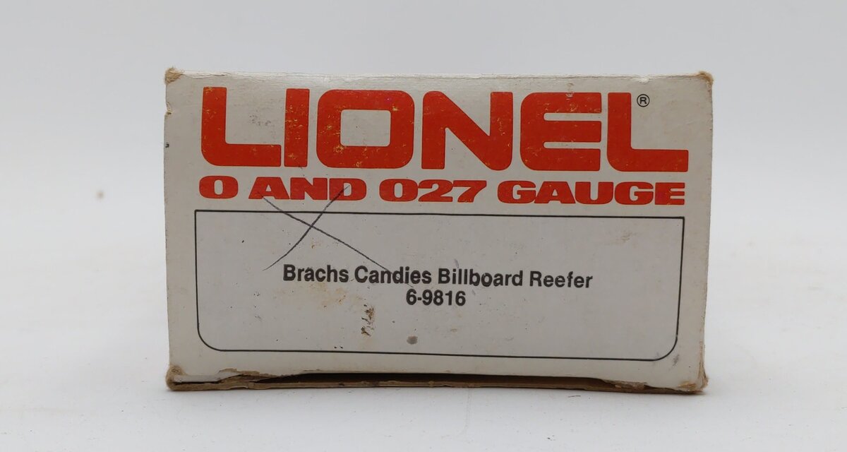 Lionel 6-9816 O Gauge Brach''s Candy Billboard Reefer Car #9816 LN/Box