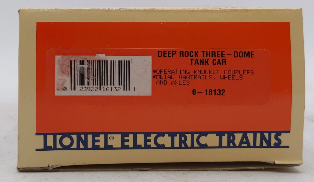 Lionel 6-16132 O Gauge Deep Rock Triple Dome Tank Car LN/Box