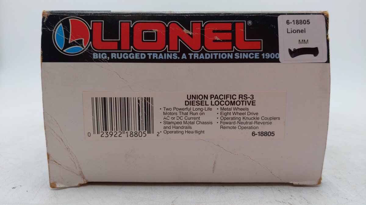 Lionel 6-18805 O Gauge Union Pacific RS-3 Diesel Locomotive #8805 LN/Box
