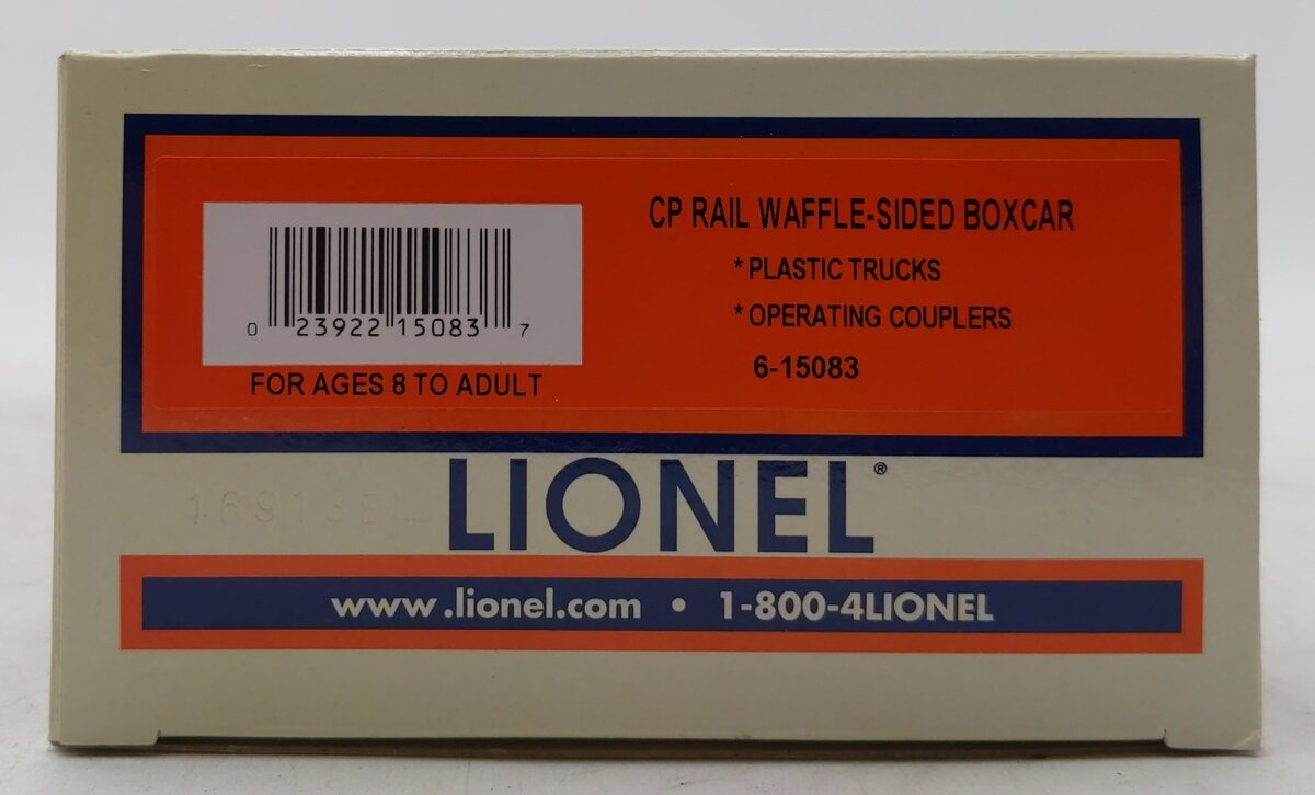 Lionel 6-15083 O Scale Canadian Pacific CP Rail Waffle-Side Boxcar