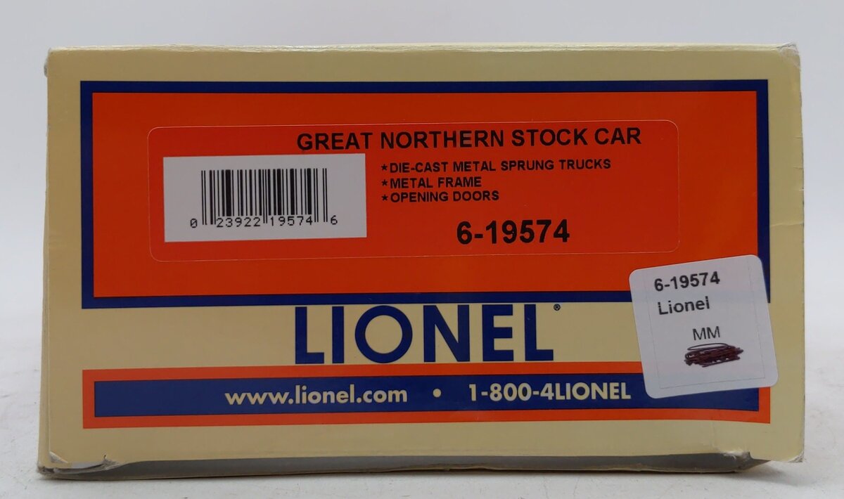 Lionel 6-19574 O Gauge Great Northern Bi-Level Stock Car #19574 LN/Box