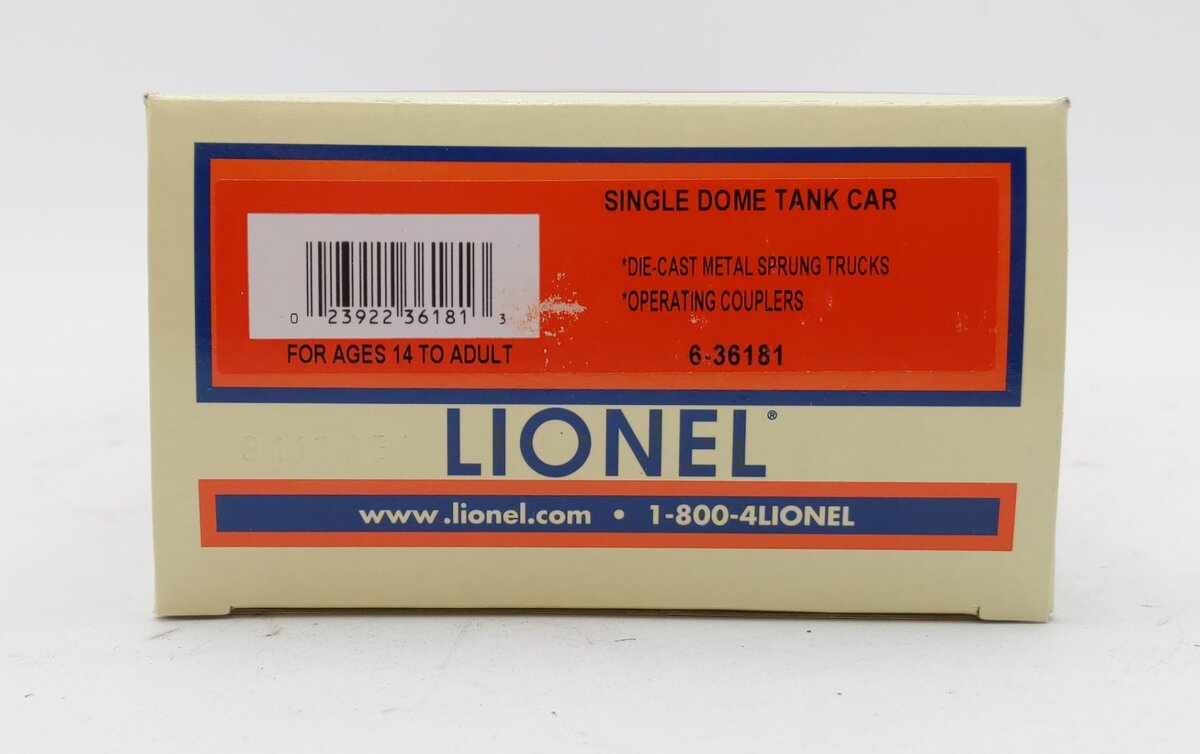 Lionel 6-36181 Kansas City Southern Lines Single Dome Tank Car LN/Box