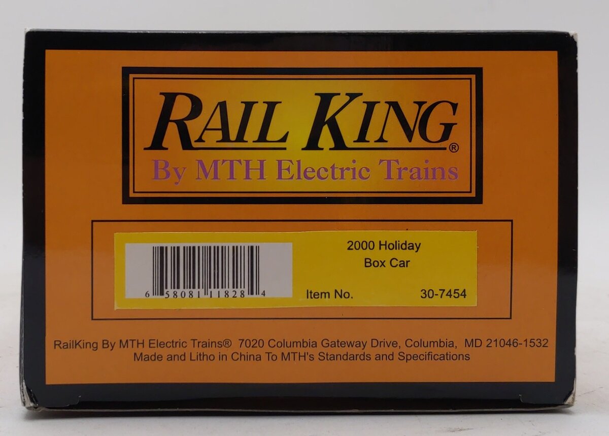 MTH 30-7454 O Gauge 2000 Holiday Boxcar LN/Box