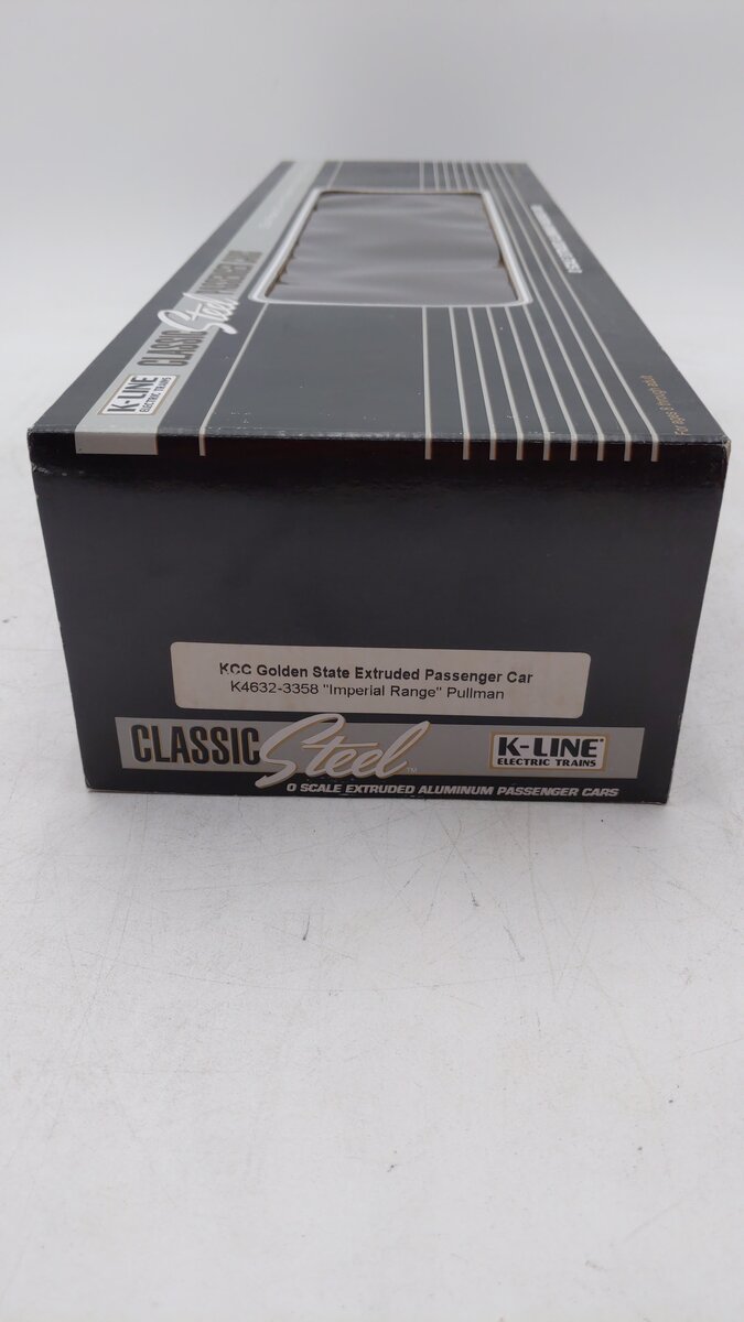 K-Line K4632-3358 O KCC Golden State "Imperial Range" 18" Aluminum Pullman Car LN/Box