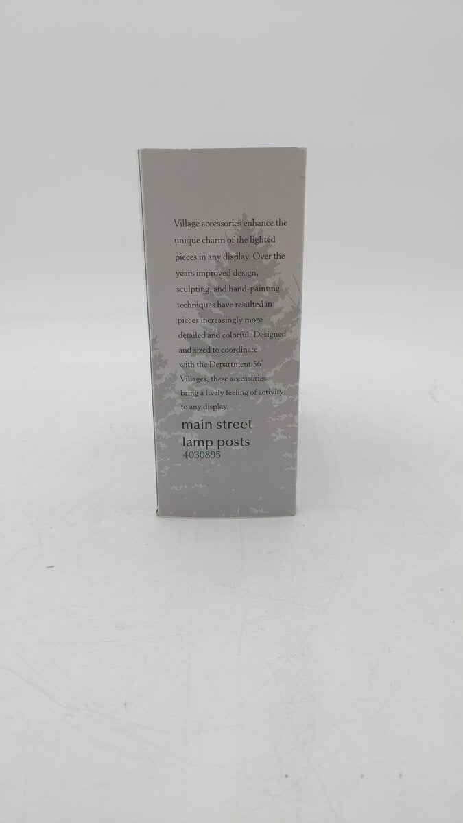 Dept 56 4030895 Village Accessories Main Street Lamp Posts (Set Of 2) MT/Box