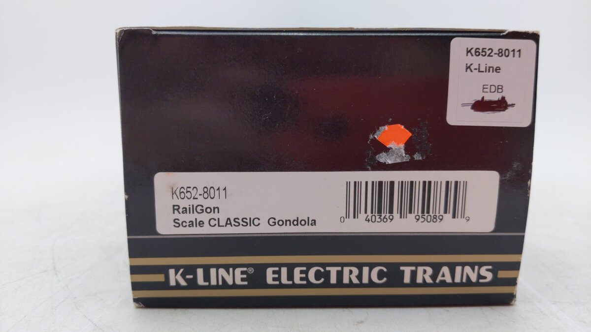 K-Line K652-8011 O Gauge Railgon Classic Gondola with Junk Load #340036 LN/Box