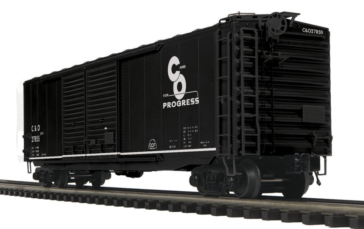 MTH 20-93693 O Chesapeake & Ohio 3-Rail 50 ft PS-1 Double Door Box Car #27855 NIB
