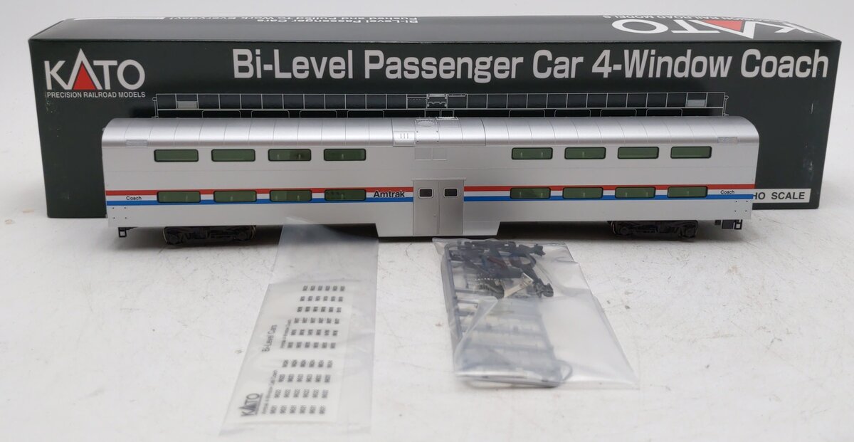 Kato 35-6031 HO Scale Amtrak Bi-Level Passenger Coach Car – Trainz
