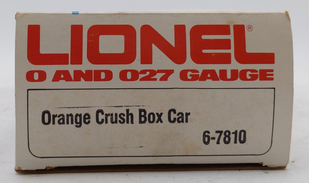 Lionel 6-7810 O Gauge Orange Crush Boxcar LN/Box