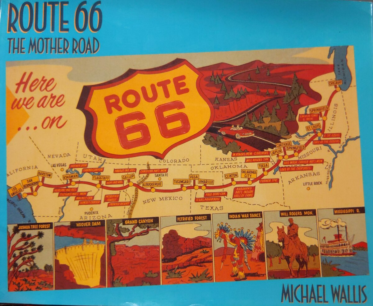 Route 66 The Mother Road Hardcover Book By Michael Wallis EX