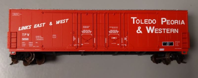 Atlas 50000047 N Scale TPW 53' Plugdoor Boxcar #50581