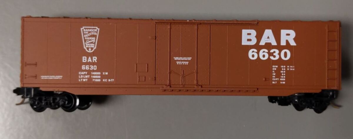 Micro-Trains 03800140 N BAR 50' Standard Steel Plug Door Boxcar #6630 NIB