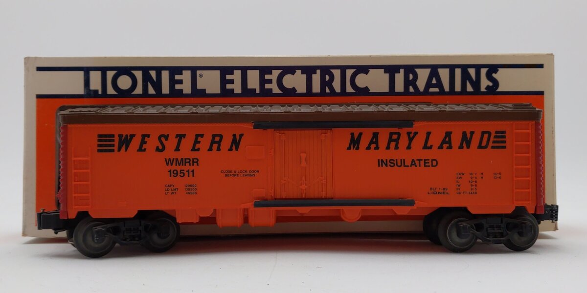 Lionel 6-19511 O Gauge Western Maryland Reefer #19511 (Fallen Flags #4) EX/Box